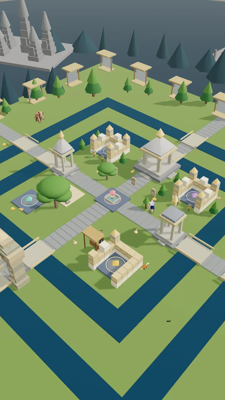 Aerial overview of the temple city